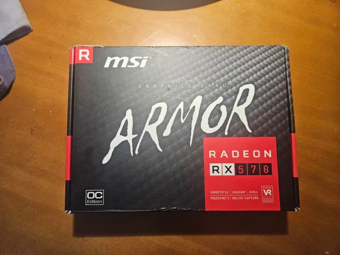 Placa de Vídeo MSI RX 570 Armor OC 4GB - Testada, C/ Caixa