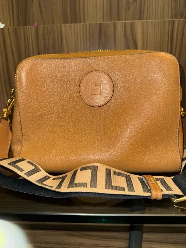 Bolsa Luz da Lua caramelo média