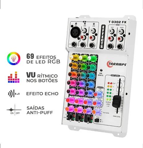 Mesa de áudio taramps T0302 Multicolor 