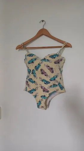 BRECHÓ - Body vintage estampado da myth tamanho p/m