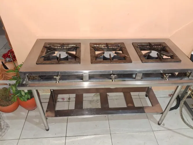 FOGÃO INDUSTRIAL INOX 3 BOCAS