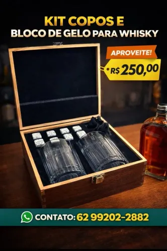 Kit Wyske Com Copos e Blocos de Gelo