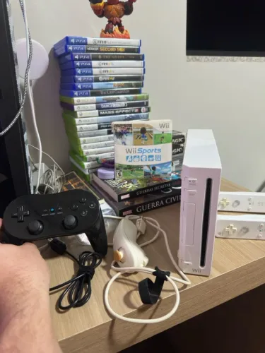 Nintendo Wii desbloqueado completo + Acessórios