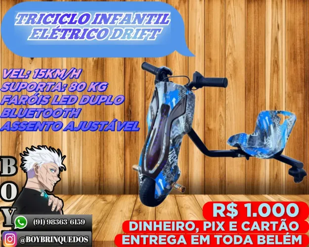 TRICICLO ELÉTRICO INFANTIL