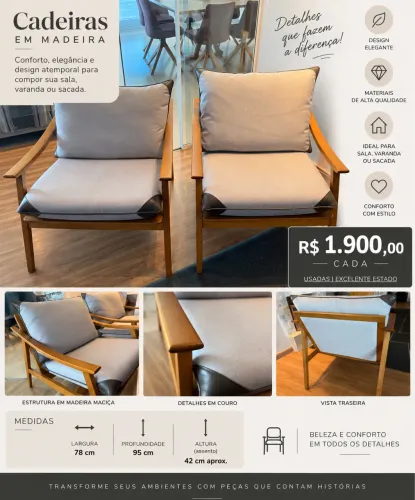 Poltronas para sala de aproximação 