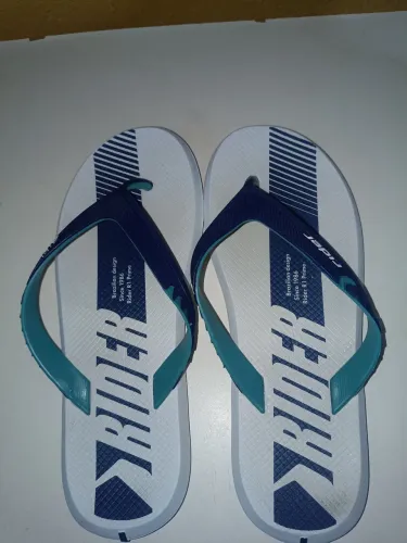 Chinelo Rider Branco e Azul