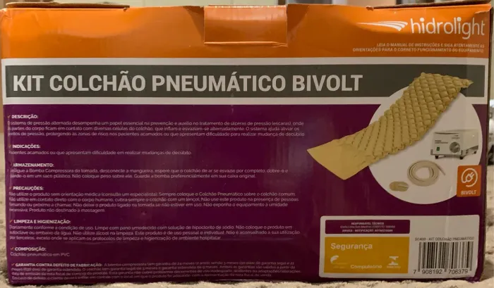 Vendo kit colchão pneumático bivolt com menos de 30 dias de uso