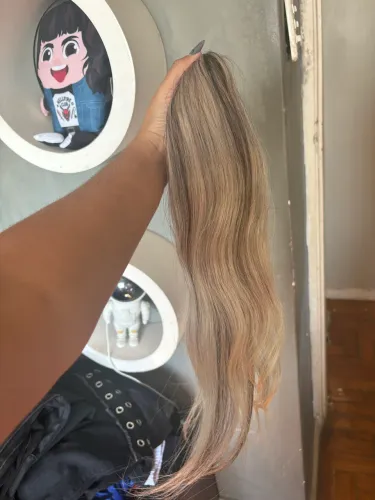 Cabelo humano mesclado 60cm 60 gramas