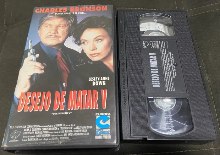 Filme fita VHS Desejo de matar 5 distribuição Europa vídeo raro