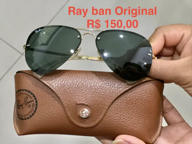 Ray-Ban Aviador Original com Estojo - Lente Verde Clássica