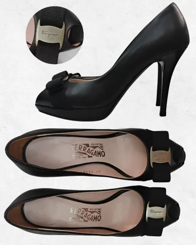 Sapato Peep toe Salvatore Ferragamo 36, usado 2x