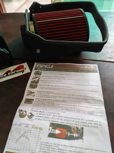 FILTRO AR ESPORTIVO GM CRUZE 1.4 TURBO