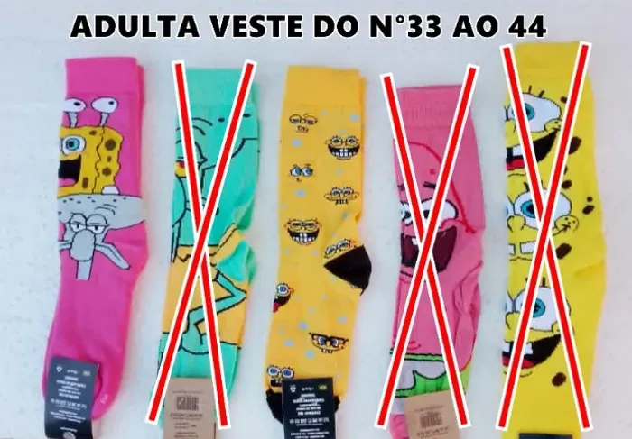 MEIA DIVERTIDAS PERSONAGENS ADULTO E INFANTIL
