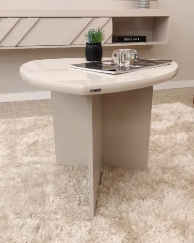 Mesa de Apoio Lateral Off White