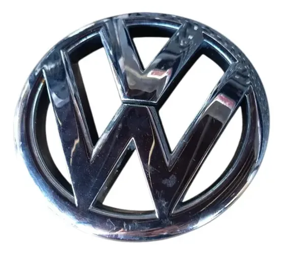 Emblema Grade Frontal Dianteiro Vw Fox Gol 2005 2018 Prata