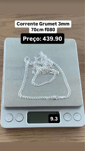Corrente grumet 3mm 70cm