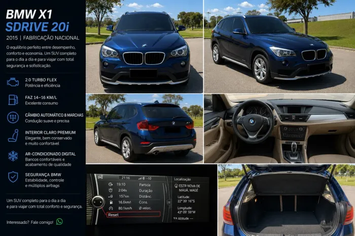 BMW X1 sdrive 20i Active flex 2015