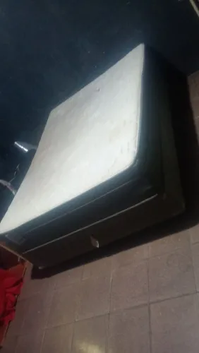 CAMA BOX CASAL COM MOLAS E ESPUMA