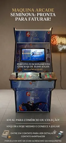 ? Fliperama Arcade Com Moedeiro - Pronto Para Comércio (10.000 Jogos)