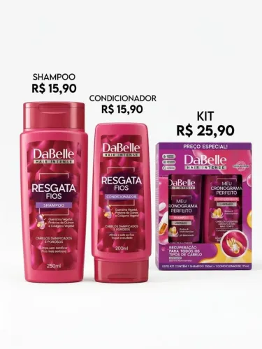 Condicionador e shampoo Dabelle