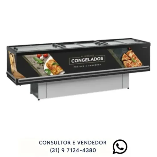 Ilha de Congelados 3m Gelopar 220v