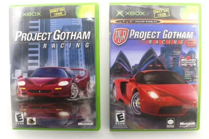 Coleção com Project Gotham Racing 1 e 2 para Xbox completos e perfeitos