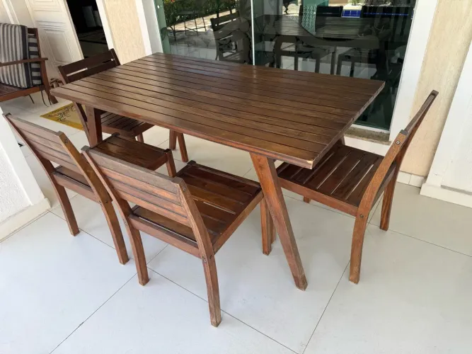Mesa de madeira tok & Stok C - 1,60 X L - 0,85 X A - 0,75