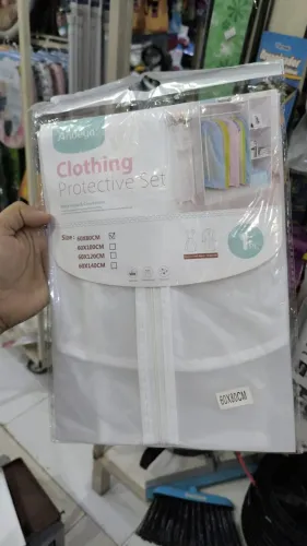 Capa impermeável para paleto camisas 60x80cm branco com ziper