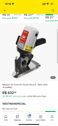 Máquina de corte de tecido 