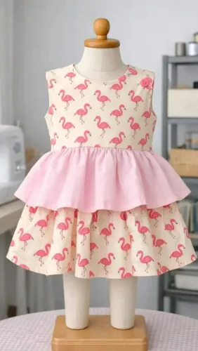 Vestidos sedinha estampados infantil