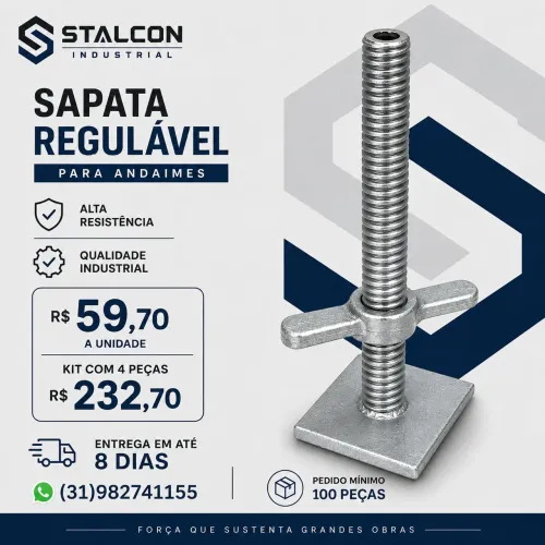 Sapata Regulável para andaimes