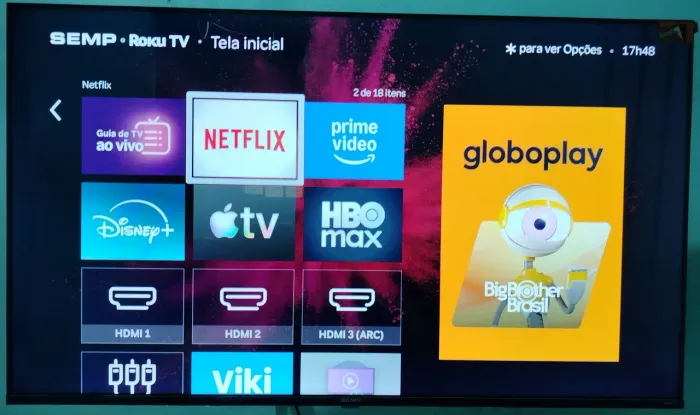 Tv smart Roku SEMP 43 polegadas.