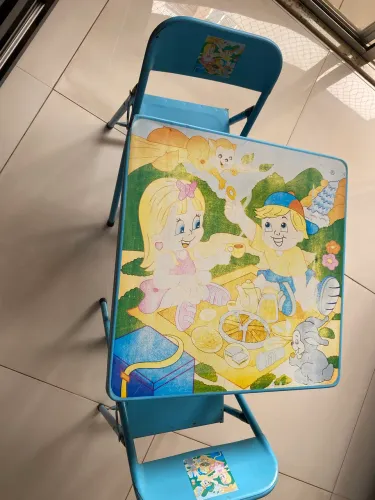 Jogos de mesa de ferro com cadeira infantil