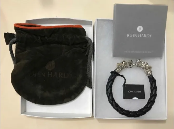 Pulseira Prata John Hardy Dragão Tamanho M