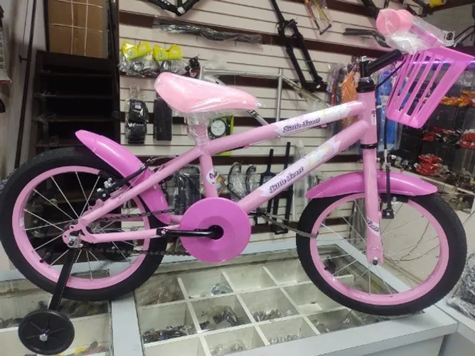 bicicleta aro 16" infantil feminina p/ faixa de 5/6 anos nova sem uso a pronta entrega.