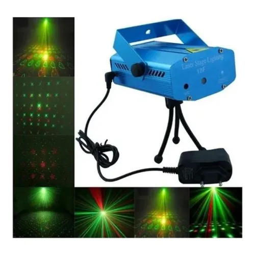 Projetor Holográfico Laser Strobo Festas Rítmico DJ Mini Laser Pontinho Bivolt