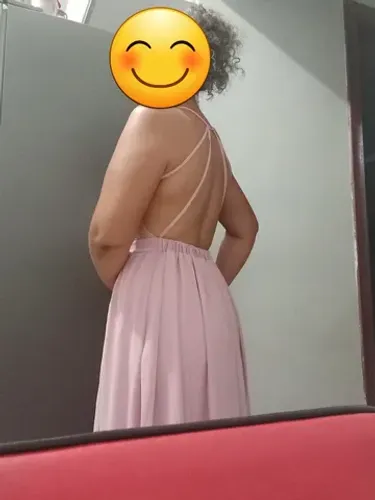 Vestido longo rosa claro