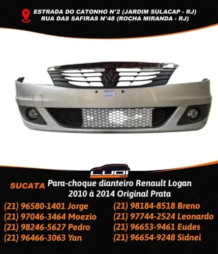 Para-choque dianteiro Renault Logan 2010 à 2014 Original Prata