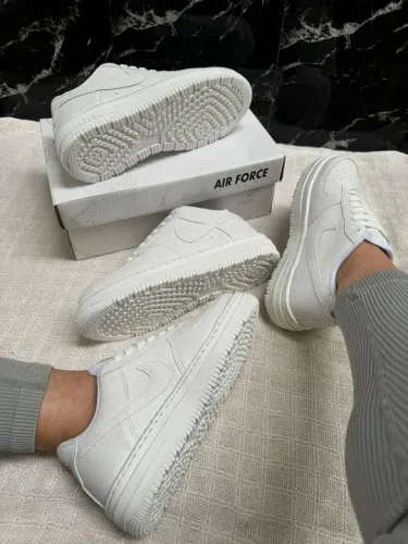 Tênis Nike Air Force 1 Branco tradicional linha Premium de promoção imperdível