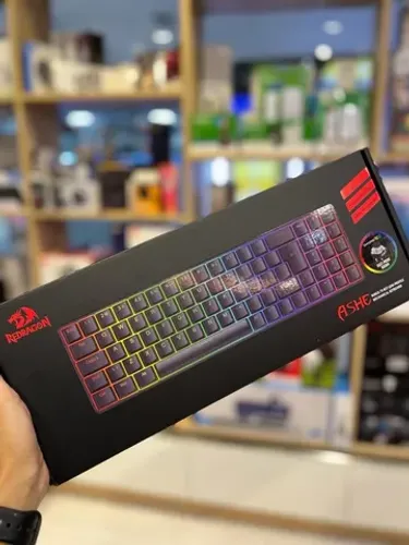 Teclado Mecanico Gamer ASHE RGB Preto Switch Marrom K626-KB-B- Loja Física 