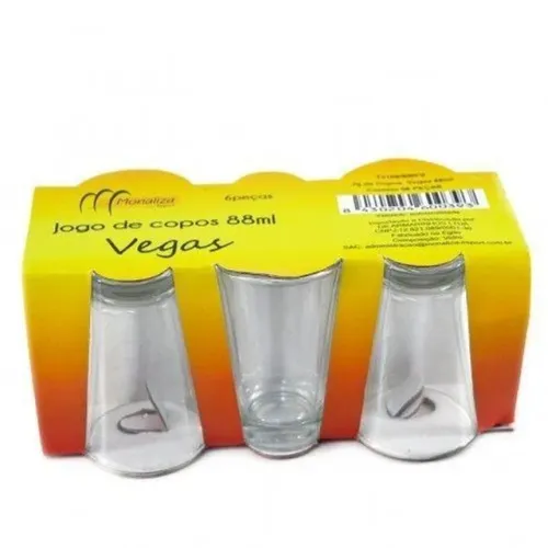 Copo De Vidro 1und Vegas Sem Pe 88ml T31096wfs