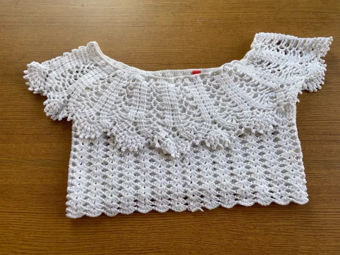 Blusa crochê linha