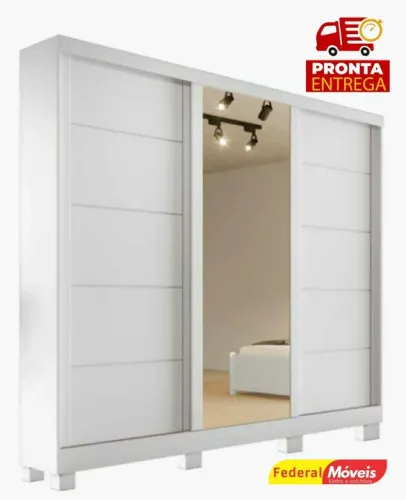 Guarda Roupa 3 Portas e 4 Gavetas Novo Pronta Entrega