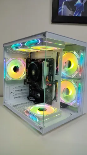 PC Gamer Ryzen 5 5600GT / Gabinete aquario - Novo loja fisica.