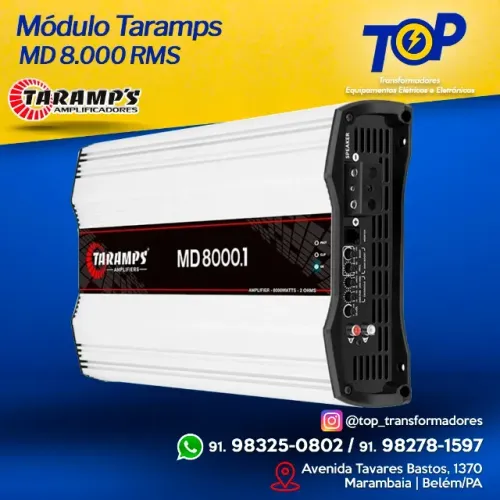 Módulo amplificador Taramps MD 8000 rms 1 canal 