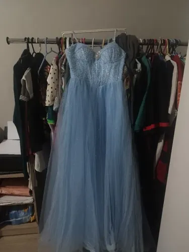 Vestido de Debutante Azul