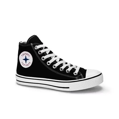 Tenis Converse Cano alto Preto Feminino