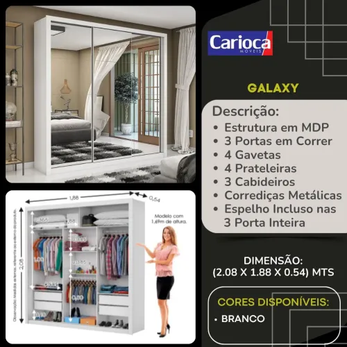 Guarda roupa todo espelhado