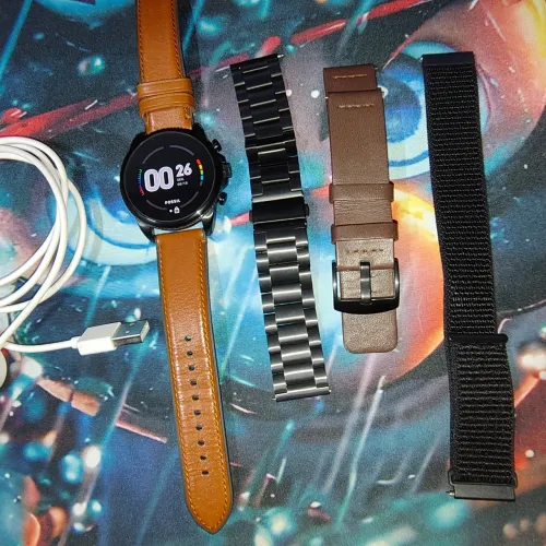 Relógio Smartwatch Fossil Gen6 (44mm, couro marrom) - ORIGINAL
