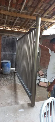 Portão de Alumínio galvanizado